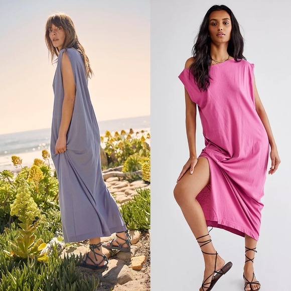 Free People Raquel Midi Dress Teen Spirit Mustard Yellow M Asymmetrical Maxi - Picture 11 of 16